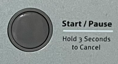 洗濯機のスタートボタン